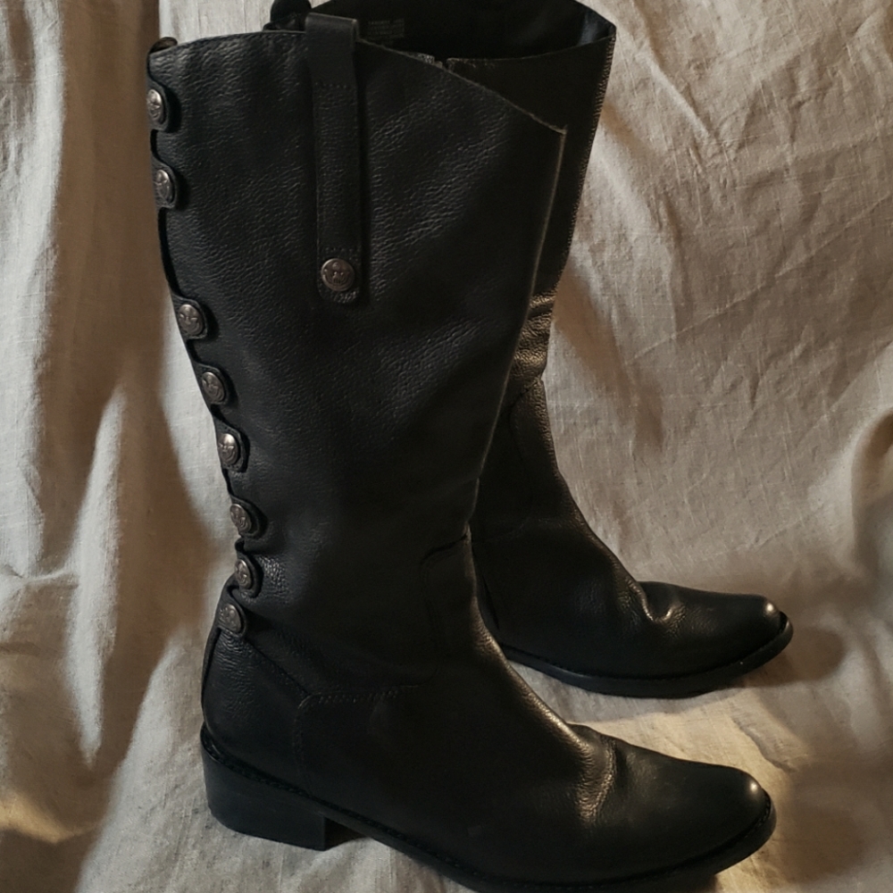 Matisse Sargent Combat Style Knee High Leather Boots